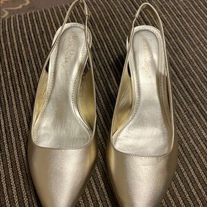 Lilly Pulitzer Metallic Slingback Heels